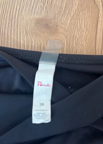 38 Beden Siyah Drapeli Fit Kadın Bikini Altı