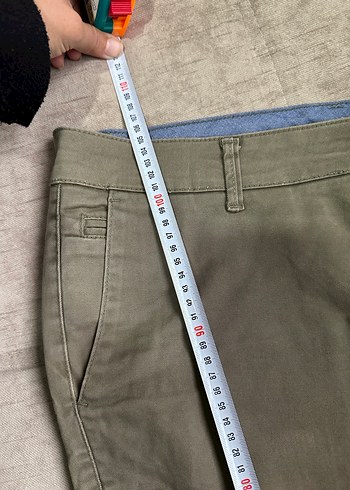 38 Beden Gri Keten Kumaş Rahat Kesim Erkek Pantolon