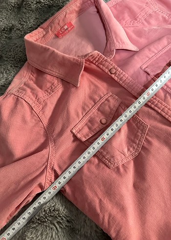 Pembe kız Denim Gömlek Uzun Kollu - Görsel 4