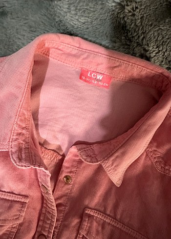Pembe kız Denim Gömlek Uzun Kollu - Görsel 3