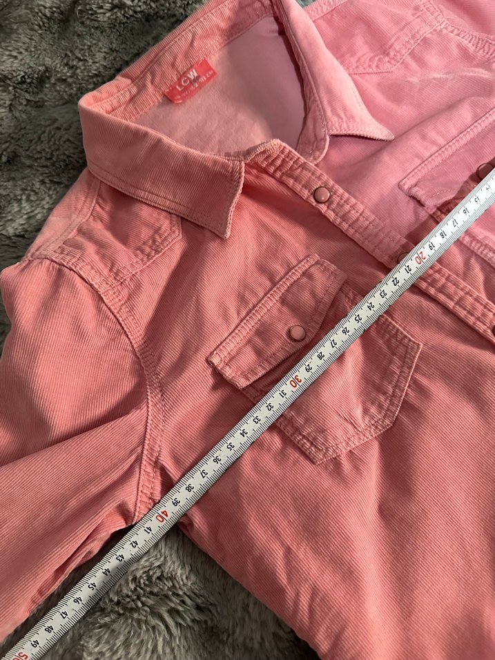 Pembe kız Denim Gömlek Uzun Kollu - Görsel 4