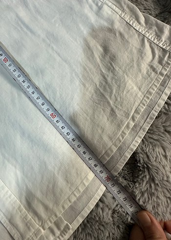 Düğmeli Keten Hamile Gömleği - Görsel 7