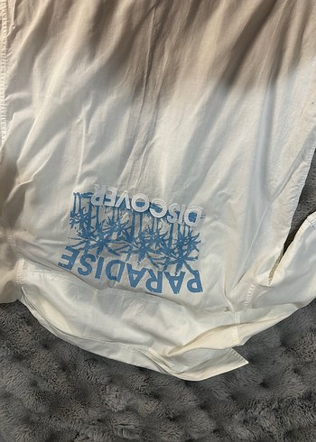 Düğmeli Keten Hamile Gömleği - Görsel 3