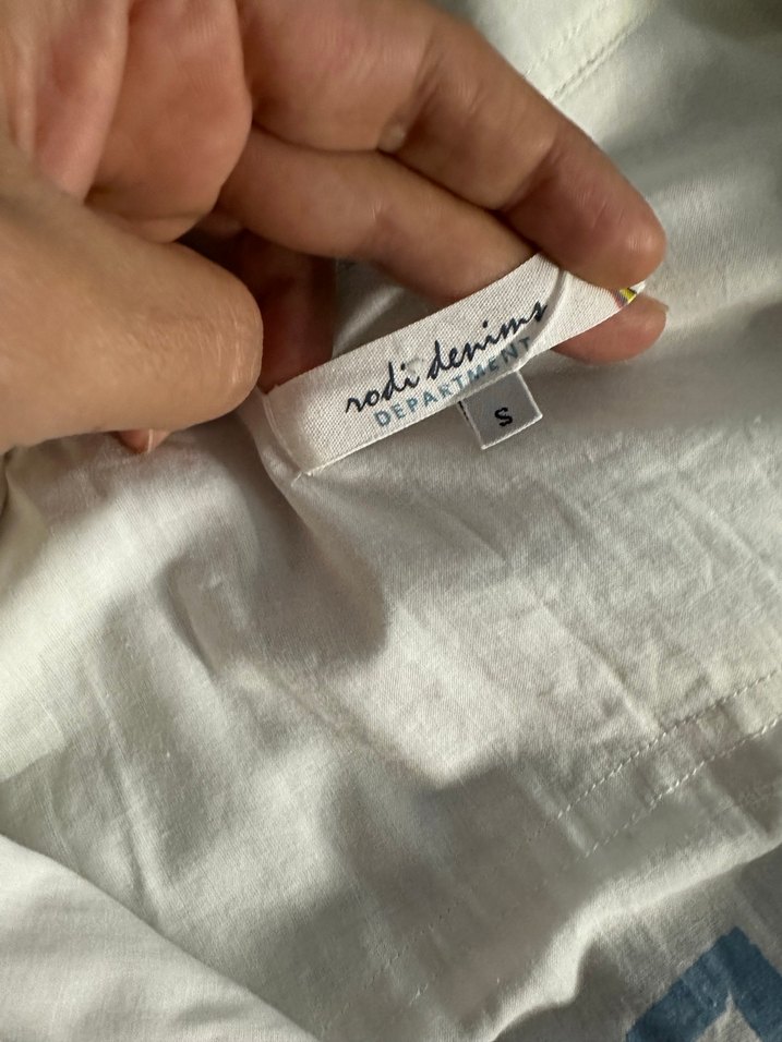 Düğmeli Keten Hamile Gömleği - Görsel 4