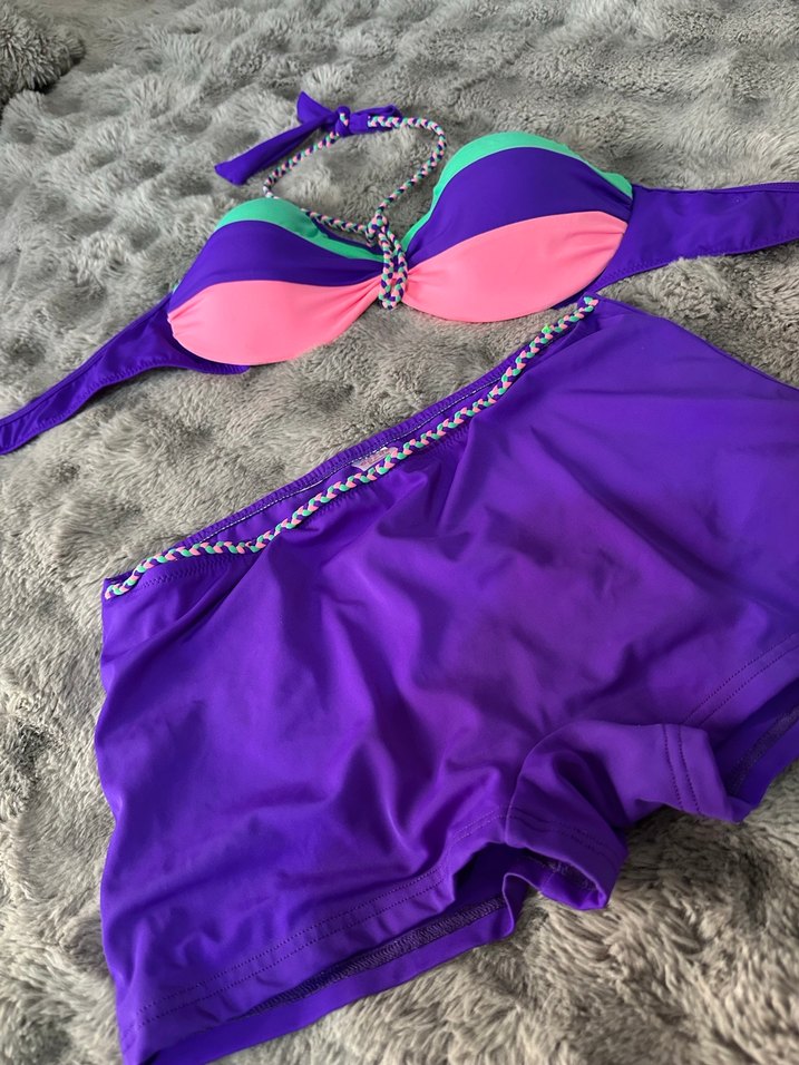 Zincir Detaylı Renkli Mini Bikini Takımı - Görsel 2