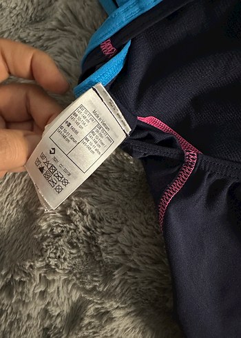 Mavi Elastik Bantlı Kadın Mayo - Görsel 8