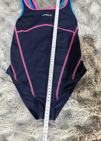 Mavi Elastik Bantlı Kadın Mayo - Görsel 5