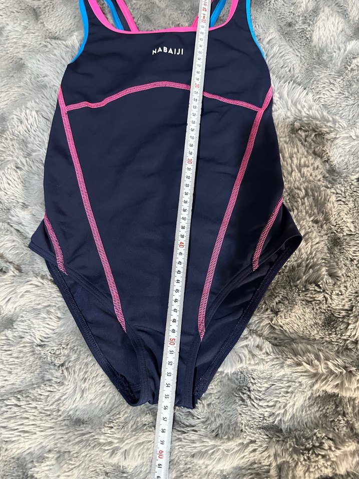 Mavi Elastik Bantlı Kadın Mayo - Görsel 5