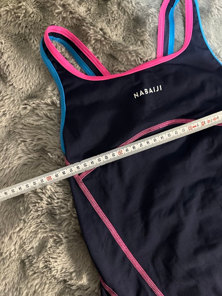 Mavi Elastik Bantlı Kadın Mayo - Görsel 4