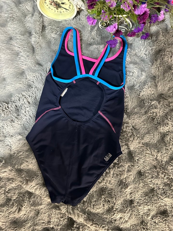 Mavi Elastik Bantlı Kadın Mayo - Görsel 3