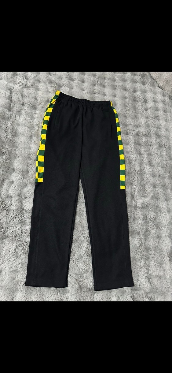 Sarı Siyah Kareli Fermuarlı Erkek Eşofman - Görsel 3