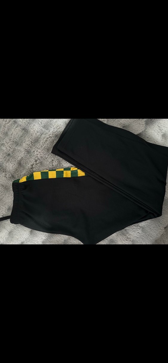 Sarı Siyah Kareli Fermuarlı Erkek Eşofman - Görsel 5