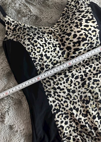 Zebra Desenli Siyah Strappy Mayo - Görsel 7