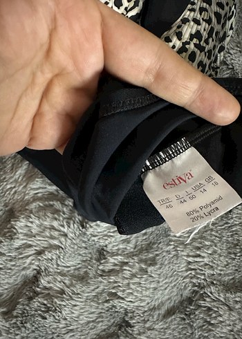 Zebra Desenli Siyah Strappy Mayo - Görsel 6