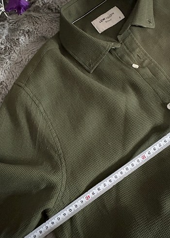 Düğmeli, Uzun Kollu erkek Haki Gömlek - Görsel 5
