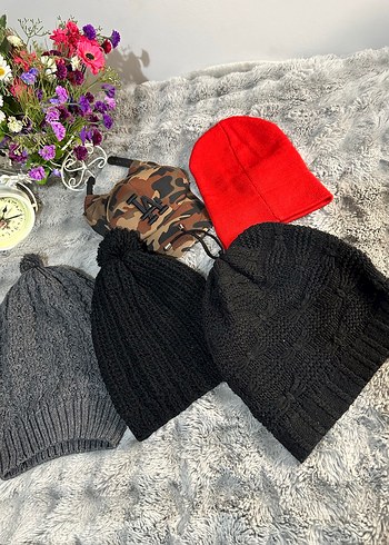 Hepsi toplu fiyattır Gri Örgü Kadın Bere - Görsel 2