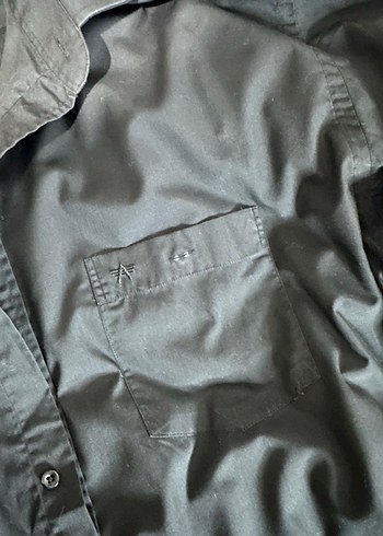 Düz Siyah Uzun Kollu erkek Gömlek - Görsel 5