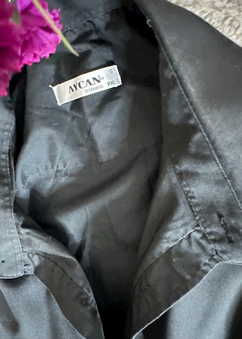 Düz Siyah Uzun Kollu erkek Gömlek - Görsel 3