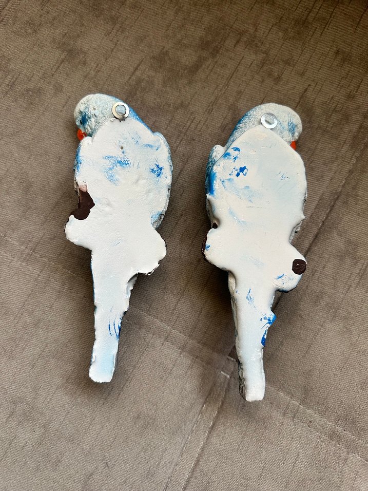 Renkli Mavi Muhabbet Kuşu Biblo Seti - Görsel 2