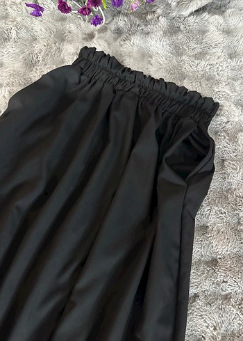 Kadın Gri Uzun Saten Etek - Görsel 3