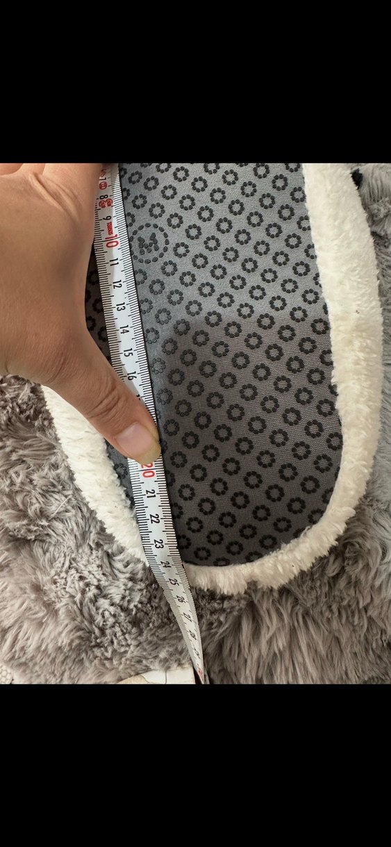 Kız Çocuk Gri Peluş Kürklü Sıcak Terlik - Görsel 4