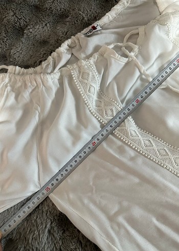 Dantelli Bohem Uzun Kollu Beyaz Bluz - Görsel 4