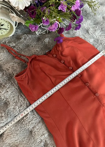 Bordo Straplez Fırfırlı Bohem Uzun Elbise - Görsel 5