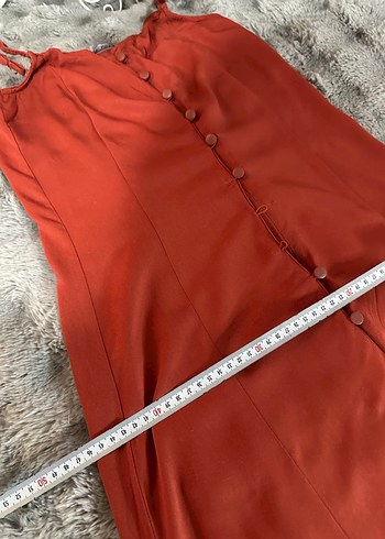 Bordo Straplez Fırfırlı Bohem Uzun Elbise - Görsel 4