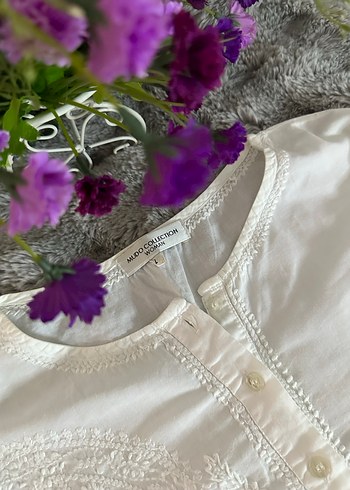 Nakışlı Beyaz Hamile Tunik, Uzun Kollu, Bohem - Görsel 5