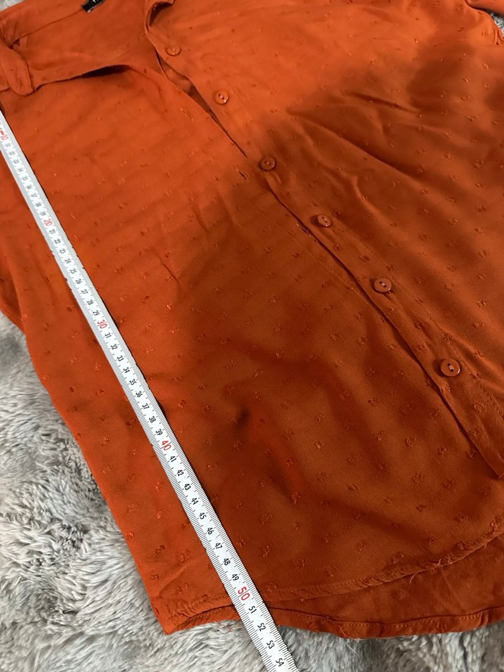 Düğmeli Kahverengi Süet Kadın Gömlek - Görsel 4