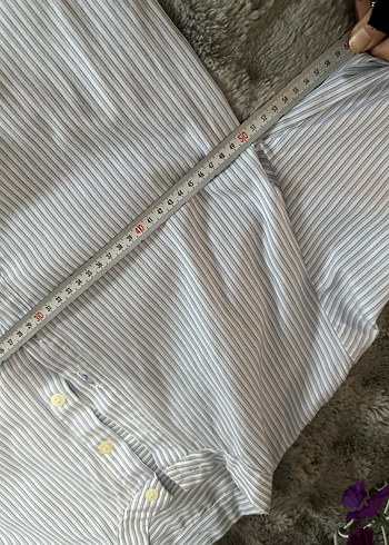 Düğmeli Gri Pamuklu Uzun Kollu Kadın Gömlek - Görsel 4