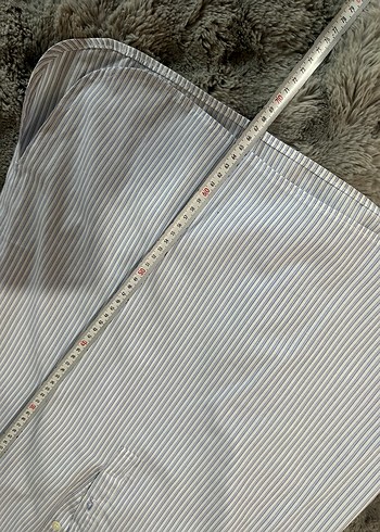 Düğmeli Gri Pamuklu Uzun Kollu Kadın Gömlek - Görsel 5