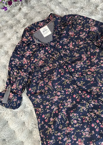 Çiçek Desenli Uzun Kollu Bohem Gömlek - Görsel 2