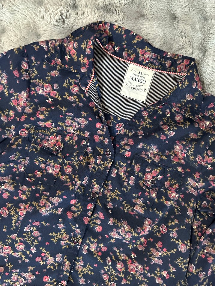 Çiçek Desenli Uzun Kollu Bohem Gömlek - Görsel 3