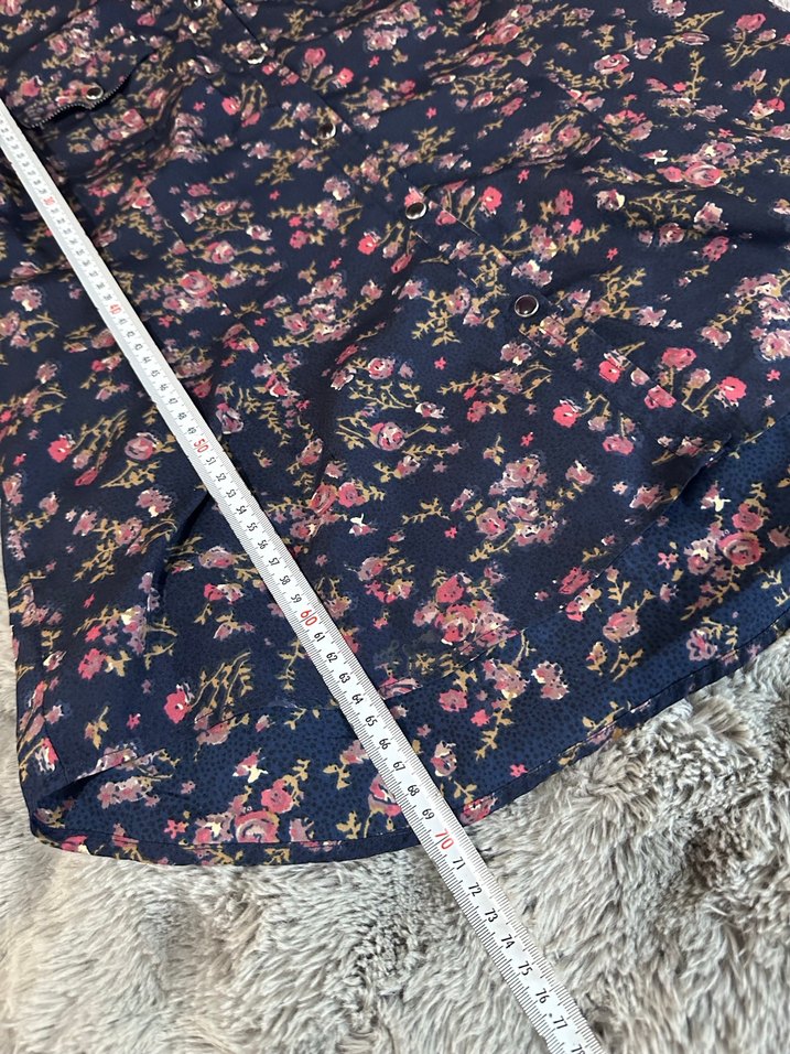 Çiçek Desenli Uzun Kollu Bohem Gömlek - Görsel 5