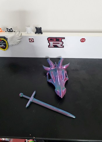 Ejderyalı kılıç pinli saç tokası - Görsel 3