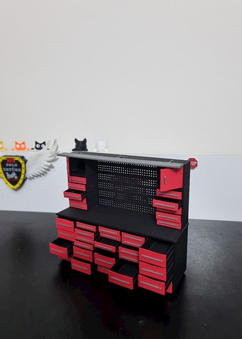 Çok çekmeceli kapaklı 1:18 diorama dolap - Görsel 3