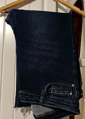 Kadın Lacivert Midi Denim Jean - Görsel 3