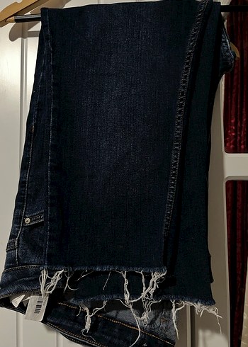 Kadın Lacivert Midi Denim Jean - Görsel 4