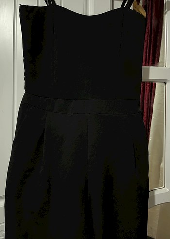 Siyah Askılı Midi Kadın Tulum - Görsel 2