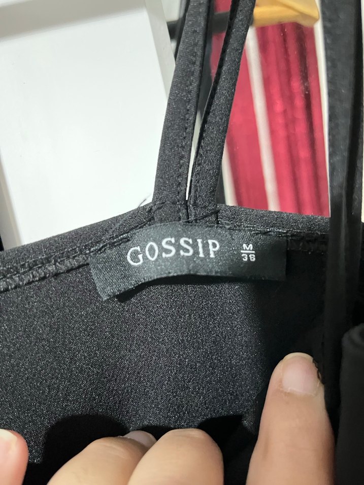 Siyah Askılı Midi Kadın Tulum - Görsel 3