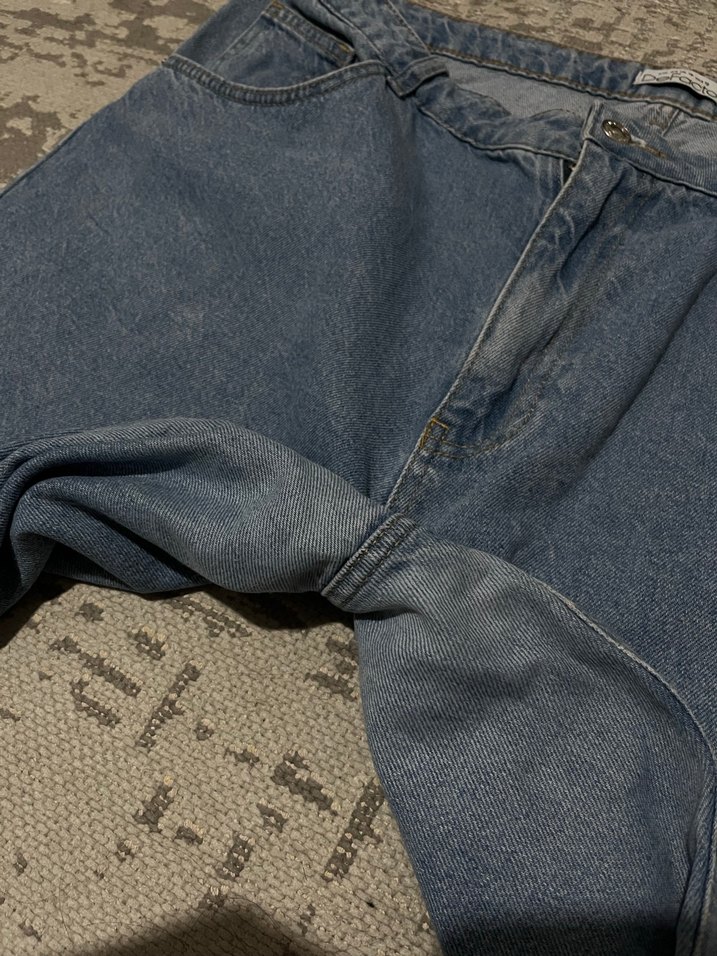 Kadın Mavi Salaş Yırtık Detaylı Kot Pantolon - Görsel 3