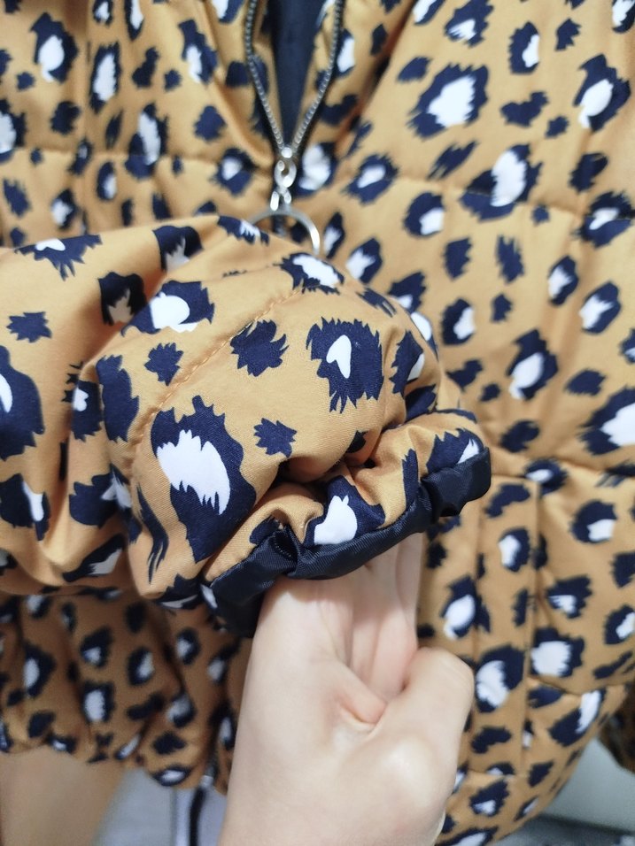 Leopar Desenli Kadın mont - Görsel 3