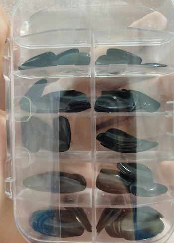 Mat Siyah Takma Tırnak Seti - Görsel 2