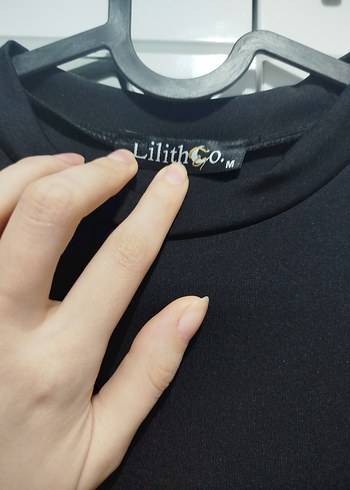 Siyah Yüksek Yakalı Uzun Kollu Mini Elbise - Görsel 6