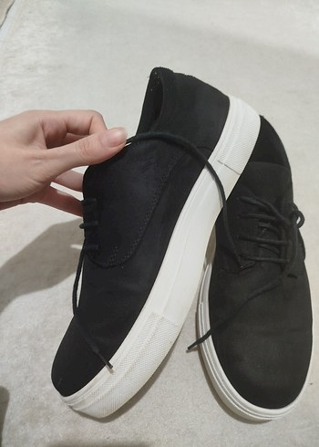 Siyah Süet Bağcıklı Erkek Sneaker - Görsel 8