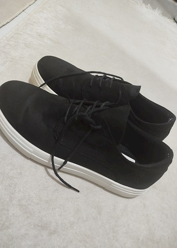 Siyah Süet Bağcıklı Erkek Sneaker - Görsel 3