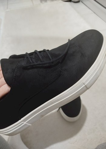 Siyah Süet Bağcıklı Erkek Sneaker - Görsel 7