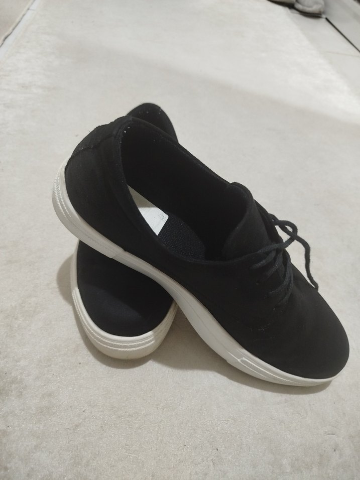 Siyah Süet Bağcıklı Erkek Sneaker - Görsel 2