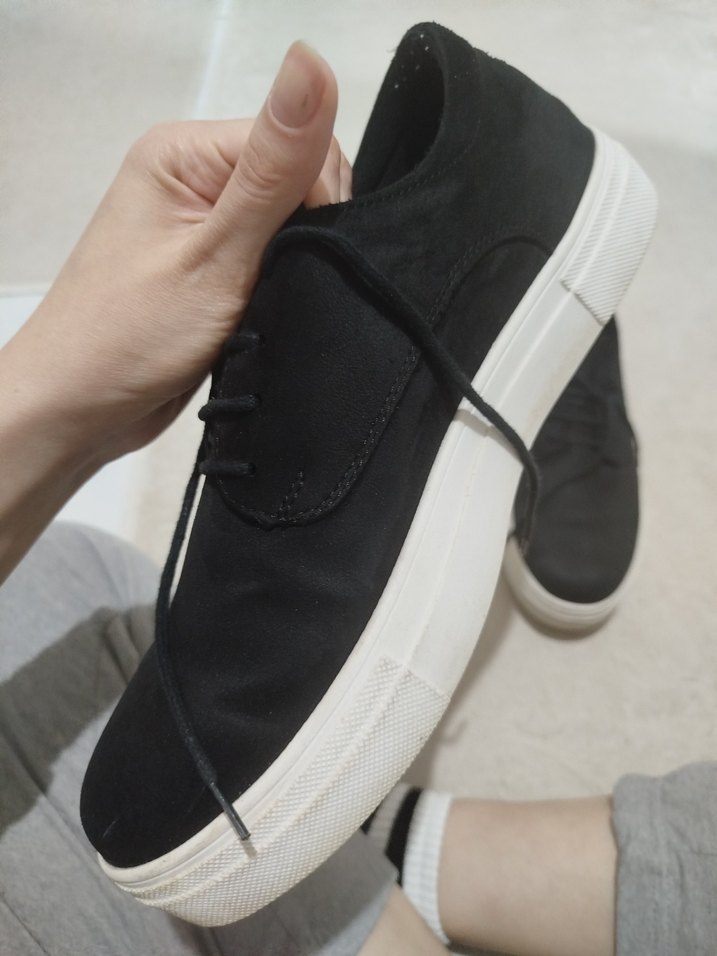 Siyah Süet Bağcıklı Erkek Sneaker - Görsel 4